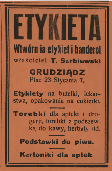 Click image for larger version  Name:	Księga Adresowa Miasta Grudziądza  - Rok 1933 -Jeuthe Feliks - Druk J.Hoffman.png Views:	0 Size:	238,0 KB ID:	2316643