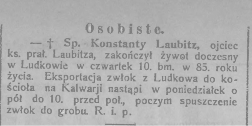 Click image for larger version  Name:	Nekrolog - Orędownik  1910.03.13 R.40 Nr59.png Views:	0 Size:	62,4 KB ID:	2320239